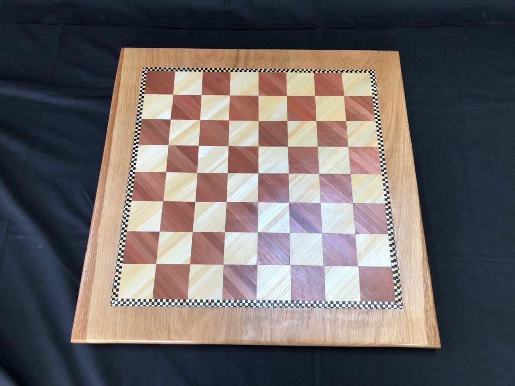 Straw marquetry chess board